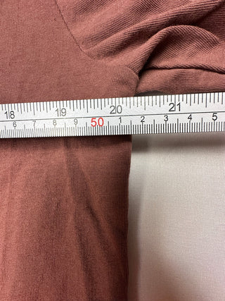 MBX Premium Goods Men's Long Sleeve Henley Shirt Size M Rust
