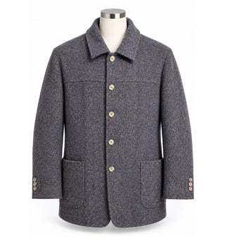Ibiza Men's Wool Blend Button-Up Coat Jacket Made in Monglia
