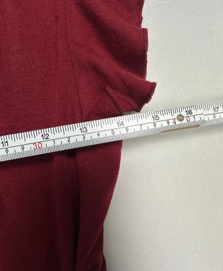 Women’s Red Tiered Ruffle Sleeve Midi Dress Size Small