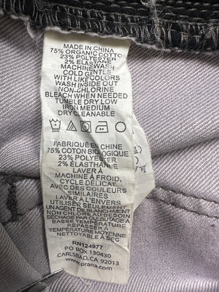prAna Gray Print Skinny Jeans Women 8/29 Organic Cotton