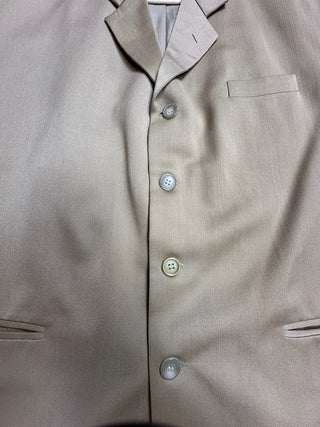 Men's Tan Khaki Blazer Sport Coat 4 Button Lined 24" PTP