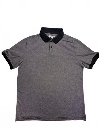 Nordstrom Men's Medium Gray and Black Polo Shirt