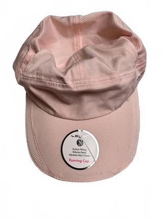 Layer 8 Pink Running Cap Adjustable Reflective Athletic Hat