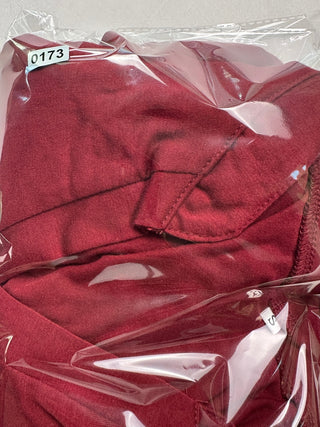 Women’s Red Tiered Ruffle Sleeve Midi Dress Size Small