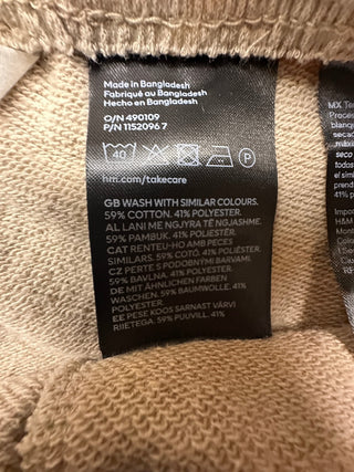 H&M Women’s Beige Drawstring Sweat Shorts Size S