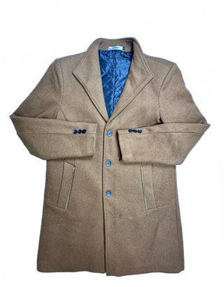 APTRO Men's Wool Blend Camel Coat Size L