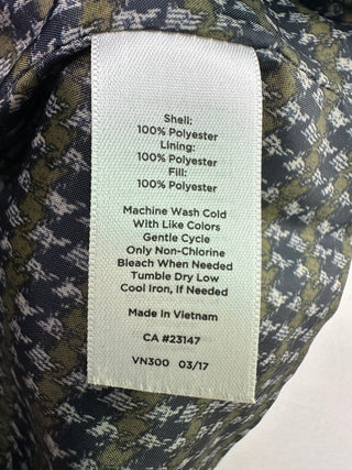 Talbots Olive Green Quilted Jacket Women's Zip Snap Pockets
