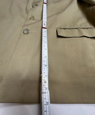 Men's Tan Khaki Blazer Sport Coat 4 Button Lined 24" PTP