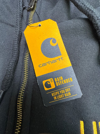 Carhartt Rain Defender L Black Loose Thermal-Lined Zip NWT