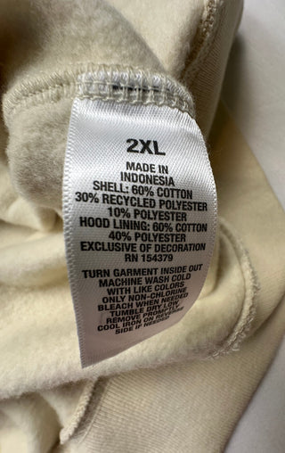 Aeropostale Aero 87 Full Zip Hoodie Cream Men’s XXL NWT