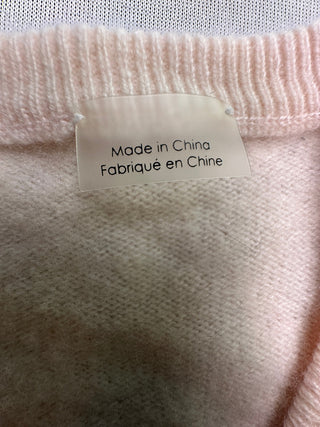 Equipment Femme 100% Cashmere V Neck Sweater Pink L