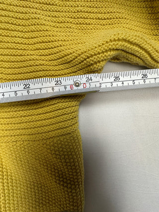 Marled Reunited Clothing Mustard Hooded Cardigan Sweater M