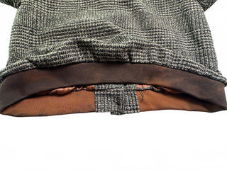 Brown Plaid Cropped Bomber Jacket Women’s L Button Front