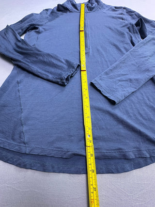 REI Co-op Blue 100% Merino Wool Quarter Zip Base Layer