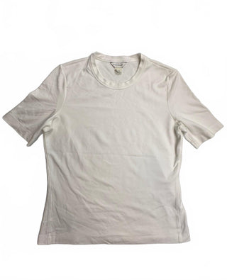 Club Monaco Womens XL White Crew Neck Short Sleeve Tee