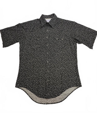Rockmount Ranch Wear Men's Black Western Music Note Print