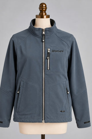 Spyder Women's Gray Softshell Fleece Lined Jacket Size Small