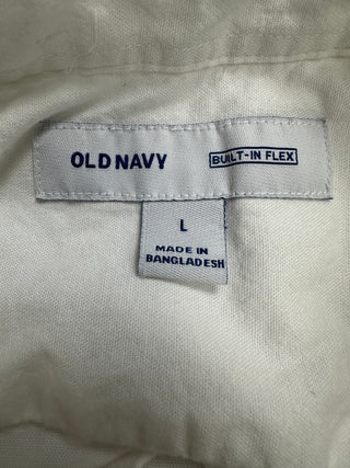Old Navy Built-In Flex Men's Short Sleeve Button-Up Shirt, L