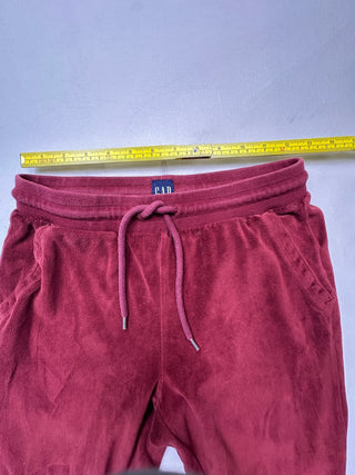 GAP Burgundy Velour 2 Piece Lounge Set Sweatshirt Joggers XS