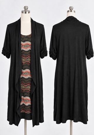 Delirious Los Angeles Women's Black Open-Front Cardigan