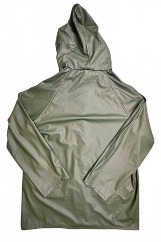 Majestic Rainwear Men's M Green Hooded Rain Jacket Coat