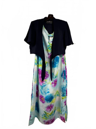 Spago Women's Floral Sleeveless Maxi Dress with Navy Molly