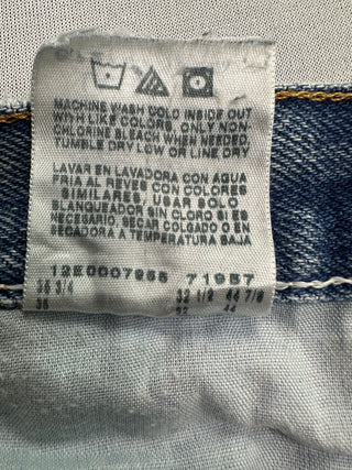 Rustler Mens Jeans 34x32 Distressed Faded Blue Denim Vintage