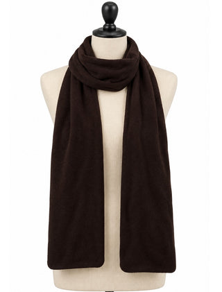 Unbranded Soft Dark Brown Fleece Scarf Lightweight Winter