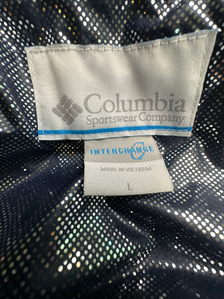 Columbia Interchange Omni-Tech Blue Hooded Jacket L NWOT