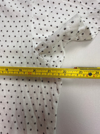 Kenneth Cole New York Large White Polka Dot T-Shirt