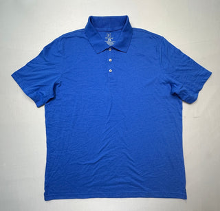 George Men's XL/XG Blue Cotton Blend Short Sleeve Polo