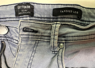 Cotton On Men's Light Blue Tapered Leg Denim Jeans, Size 32x