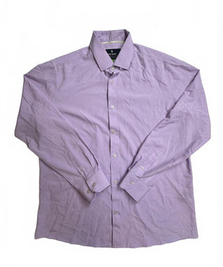 Tom Baine Men's L Purple Slim Fit Stretch Dress Shirt 16