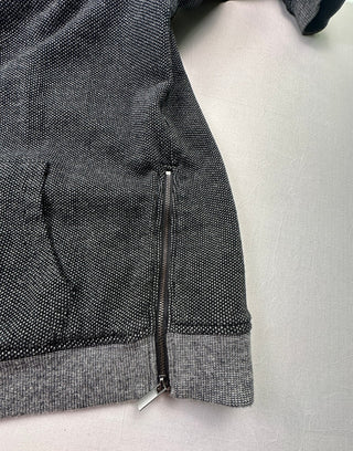 Mossimo Supply Co Black Gray Quilted Zip Hoodie XL (16)