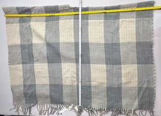 Charlie Paige Gray Plaid Poncho Shawl Wrap One Size Fringe