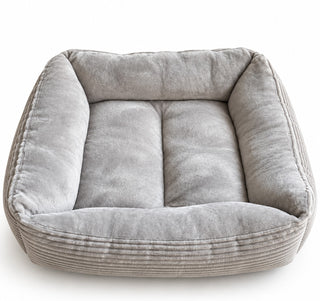 2 Pack Soft Plush Orthopedic Dog Beds in Gray and Dark Gray