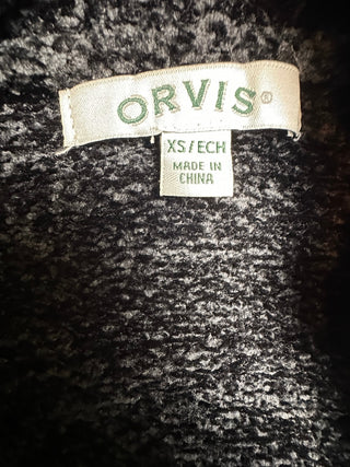Orvis Women's XS Soft Chenille Shawl Collar Open-Front Cardy