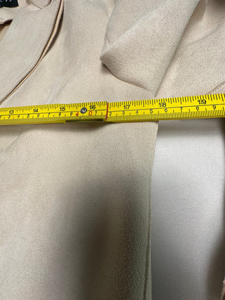 BLVD Faux Suede Long Coat Women’s S/M Cream Beige