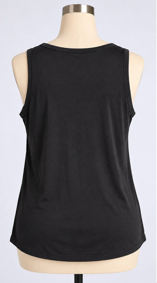 Yogalicious Womens L Black Sleeveless Yoga Workout Tank Top