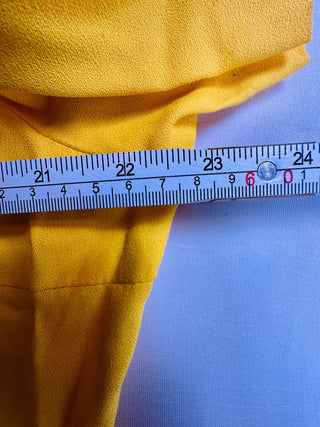 COCO BIANCO Vintage Yellow Rayon Acetate Button Front Dress,