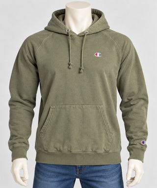 Champion Reverse Weave Olive Green Hoodie Large
