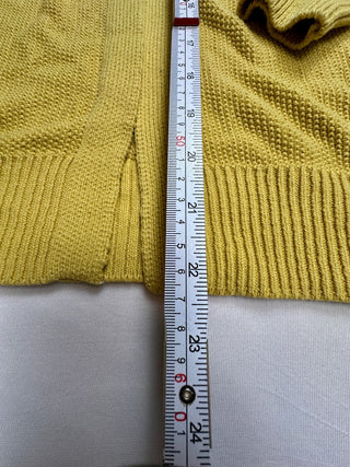 Marled Reunited Clothing Mustard Hooded Cardigan Sweater M