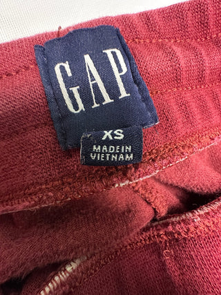 GAP Burgundy Velour 2 Piece Lounge Set Sweatshirt Joggers XS
