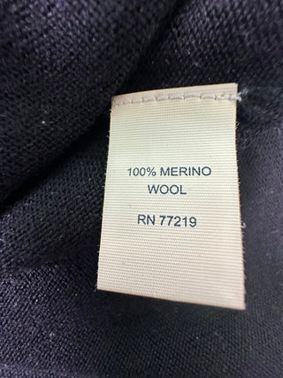 Joseph Abboud Mens Black 100% Merino Wool Zip Modern Fit XXL