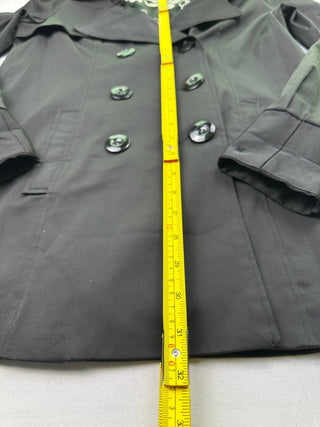 Vertigo Paris Black Double Breasted Trench Coat Women's