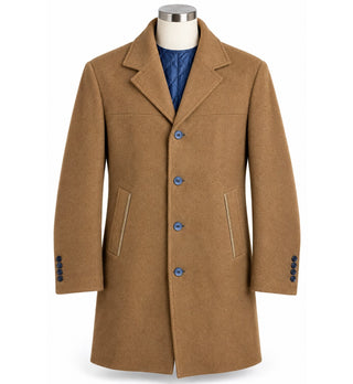 APTRO Men's Wool Blend Camel Coat Size L