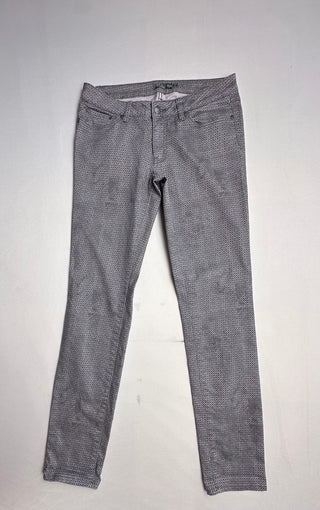 prAna Gray Print Skinny Jeans Women 8/29 Organic Cotton