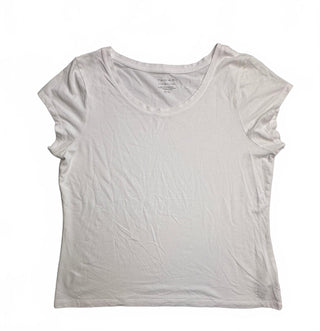 Tahari Essentials Women's XL White Scoop Neck T-Shirt