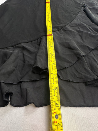 Nine West Black Sleeveless Ruffled Blouse Size L
