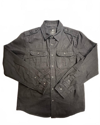 Brandit Men's M Black Rugged Military Utility Shirt Cotton